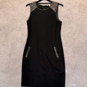 Banana Republic Black Quilted Accent Dress
